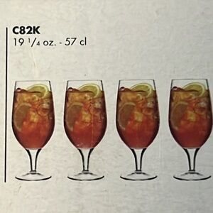 Michelangelo/Bormioli Luigi 19.25oz maxi-drink glass/set of 4-NIB-3 available